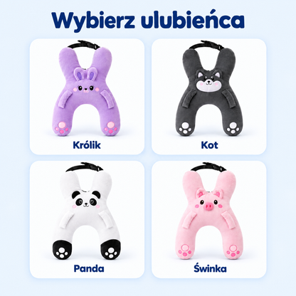 4 wzory: Królik, Kot, Panda, Świnka